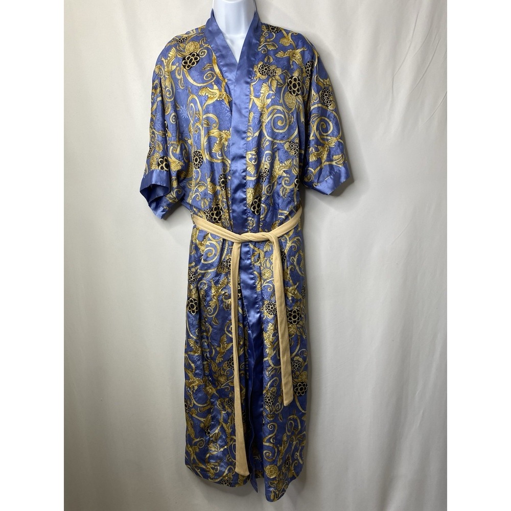 Contessa Di Roma Womens Vintage Robe Size Medium Birds Royalcore Regencycore 70s